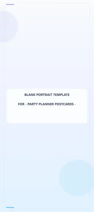 Party Planner Blank Front 4x9 Portrait