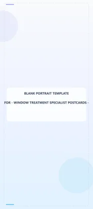 Window Treatment Specialist Blank Front 4x9 Portrait
