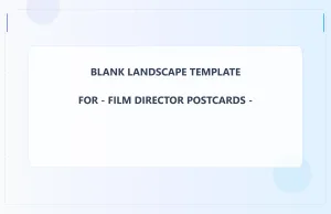 Film Director Blank Front 5.5x8.5 Landscape