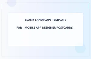 Mobile App Designer Blank Front 5.5x8.5 Landscape