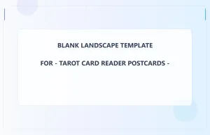 Tarot Card Reader Blank Front 5.5x8.5 Landscape