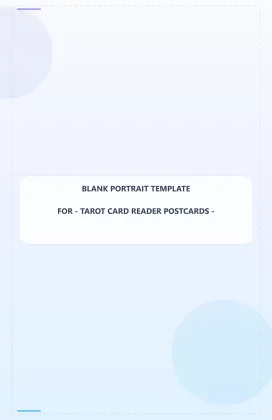 Tarot Card Reader Blank Front 5.5x8.5 Portrait