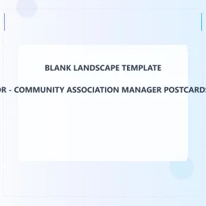 Community Association Manager Blank Front 5x5 Landscape
