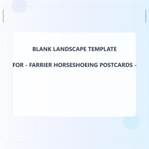 Farrier Horseshoeing Blank Front 5x5 Landscape