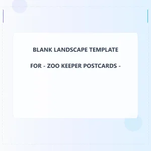 Zoo Keeper Blank Front 5x5 Landscape