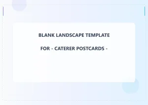 Caterer Blank Front 5x7 Landscape