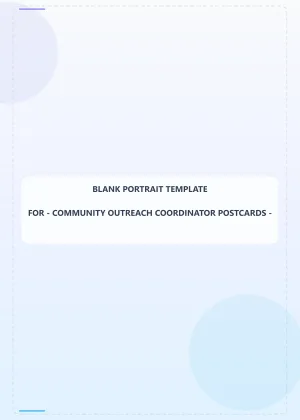 Community Outreach Coordinator Blank Front 5x7 Portrait