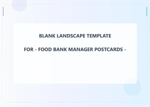 Food Bank Manager Blank Front 5x7 Landscape