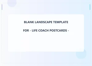 Life Coach Blank Front 5x7 Landscape