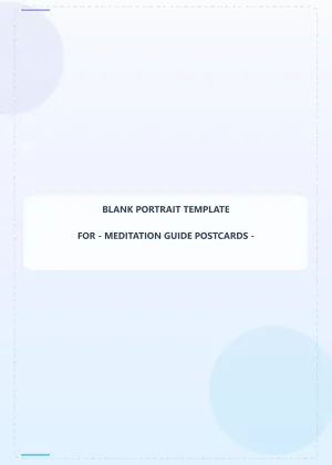Meditation Guide Blank Front 5x7 Portrait