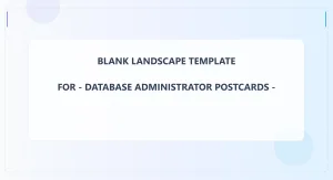 Database Administrator Blank Front 6.5x12 Landscape