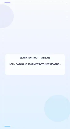 Database Administrator Blank Front 6.5x12 Portrait