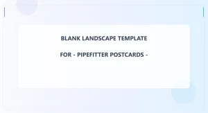 Pipefitter Blank Front 6.5x12 Landscape