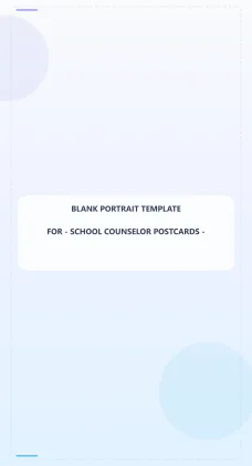 School Counselor Blank Front 6.5x12 Portrait