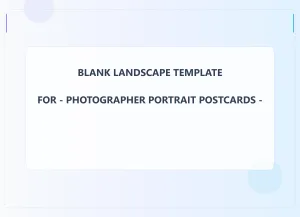 Photographer Portrait Blank Front 6.5x9 Landscape