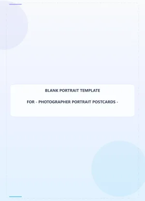 Photographer Portrait Blank Front 6.5x9 Portrait