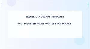 Disaster Relief Worker Blank Front 6x11 Landscape