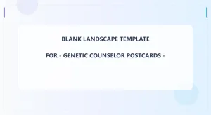 Genetic Counselor Blank Front 6x11 Landscape