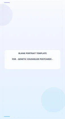 Genetic Counselor Blank Front 6x11 Portrait