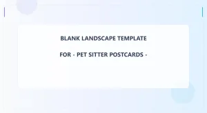Pet Sitter Blank Front 6x11 Landscape