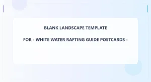 White Water Rafting Guide Blank Front 6x11 Landscape