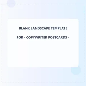 Copywriter Blank Front 6x6 Landscape
