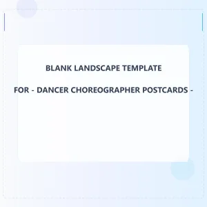 Dancer Choreographer Blank Front 6x6 Landscape