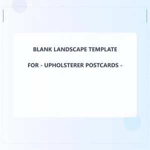 Upholsterer Blank Front 6x6 Landscape