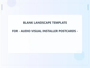 Audio Visual Installer Blank Front 6x8 Landscape