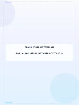 Audio Visual Installer Blank Front 6x8 Portrait