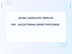 Decluttering Expert Blank Front 6x8 Landscape
