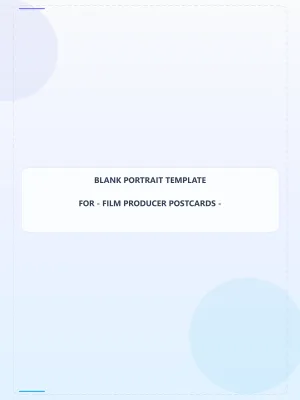 Film Producer Blank Front 6x8 Portrait