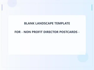 Non Profit Director Blank Front 6x8 Landscape