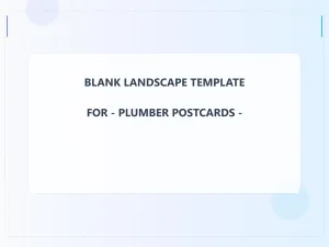 Plumber Blank Front 6x8 Landscape