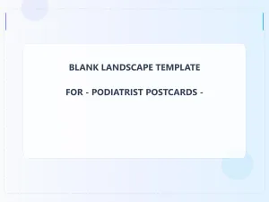 Podiatrist Blank Front 6x8 Landscape