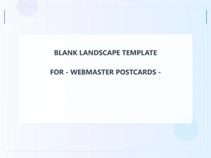 Webmaster Blank Front 6x8 Landscape