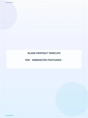 Webmaster Blank Front 6x8 Portrait