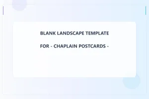 Chaplain Blank Front 6x9 Landscape