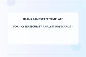 Cybersecurity Analyst Blank Front 6x9 Landscape