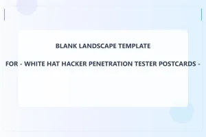 White Hat Hacker Penetration Tester Blank Front 6x9 Landscape