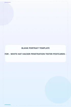 White Hat Hacker Penetration Tester Blank Front 6x9 Portrait