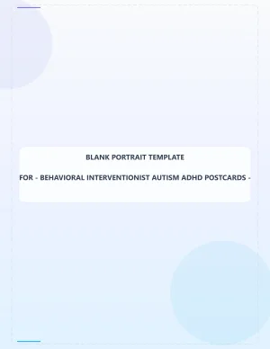 Behavioral Interventionist Autism Adhd Blank Front 8.5x11 Portrait