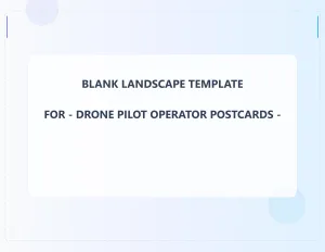 Drone Pilot Operator Blank Front 8.5x11 Landscape