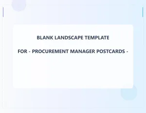 Procurement Manager Blank Front 8.5x11 Landscape