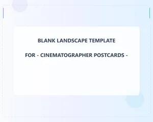 Cinematographer Blank Front 8x1 Landscape