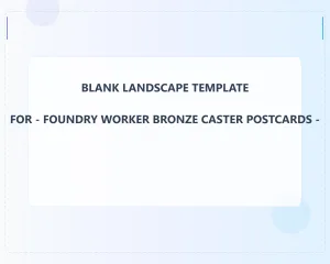 Foundry Worker Bronze Caster Blank Front 8x1 Landscape