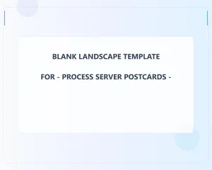 Process Server Blank Front 8x1 Landscape