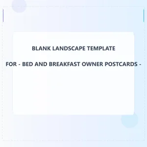 Bed And Breakfast Owner Blank Front 8x8 Landscape