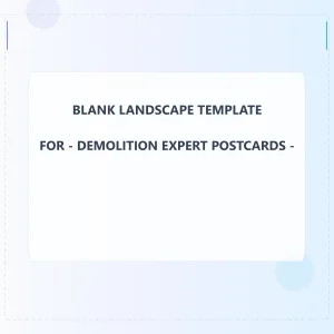 Demolition Expert Blank Front 8x8 Landscape