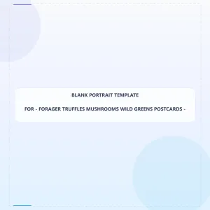 Forager Truffles Mushrooms Wild Greens Blank Front 8x8 Portrait